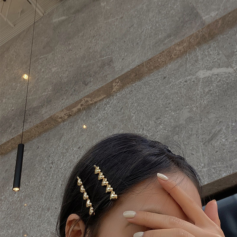 Agrafe de păr Advanced Sense Metal Love Clip Pereche de agrafe de păr Cyber ​​Celebrity Elegant Clip lateral cu breton_voghion.com