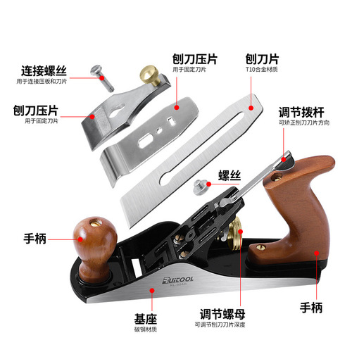 European woodworking planer mini metal planer planer iron planer trimming chamfering manual push planer small planer carpenter tool