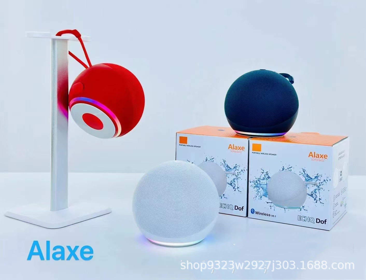 Nuevo altavoz inalámbrico Alaxe transfronterizo, soporte de pared, tarjeta de tela, audio pequeño, escritorio, mini subwoofer pesado