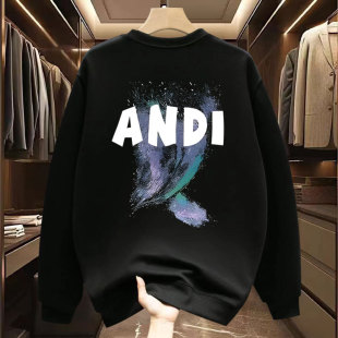 Men's Sweatshirt 2024 New Spring and Autum Trendyy American Round Neck Long-Sleeved Top Trendy Brand Casual Versatile Printed Jacket