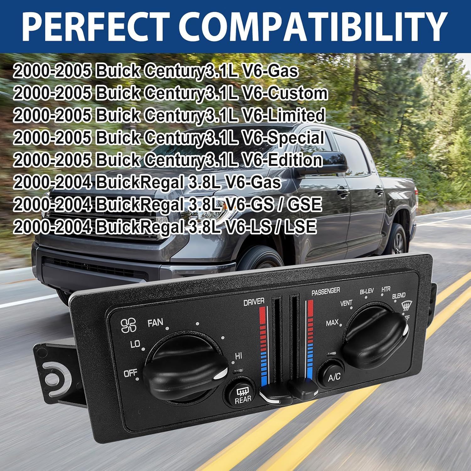 10447470 10308120 599-199 9384734 Air Conditioning Control Panel Suitable for Buick Century