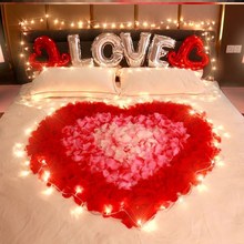 恋爱一周年纪念日房间布置两周年情侣天浪漫结婚装饰场景