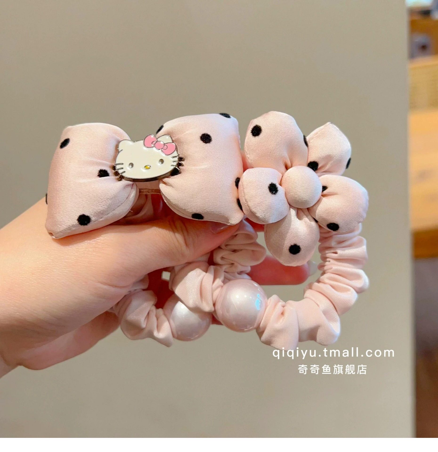 Girls' Apple Puppy Bun Hair Ties, Children's Hair Bands, High Elasticity Hair Ropes, Little Girls' Hair Ties