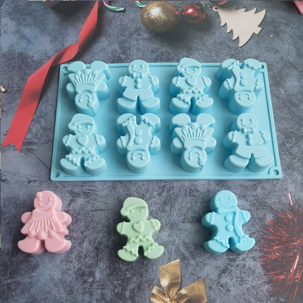 8 muñecos de nieve 76 molde de silicona pastel helado pudín molde de postre jabón utensilios