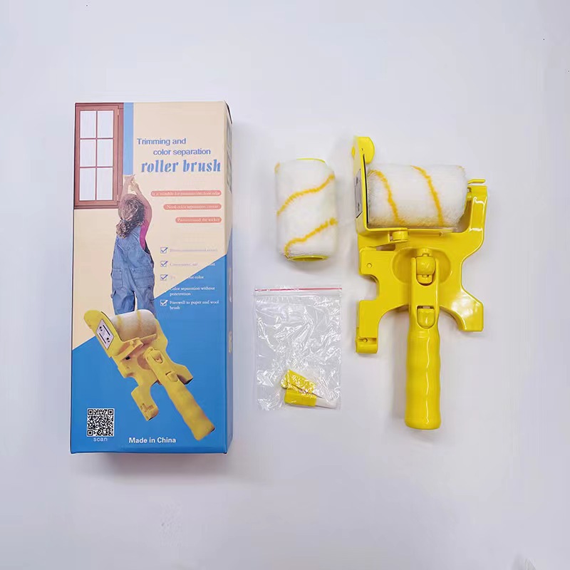 Cepillo de rodillo de recorte de separación de color cepillo de pintura multifuncional borde de la esquina sin ángulo muerto pincel fino pintura de látex