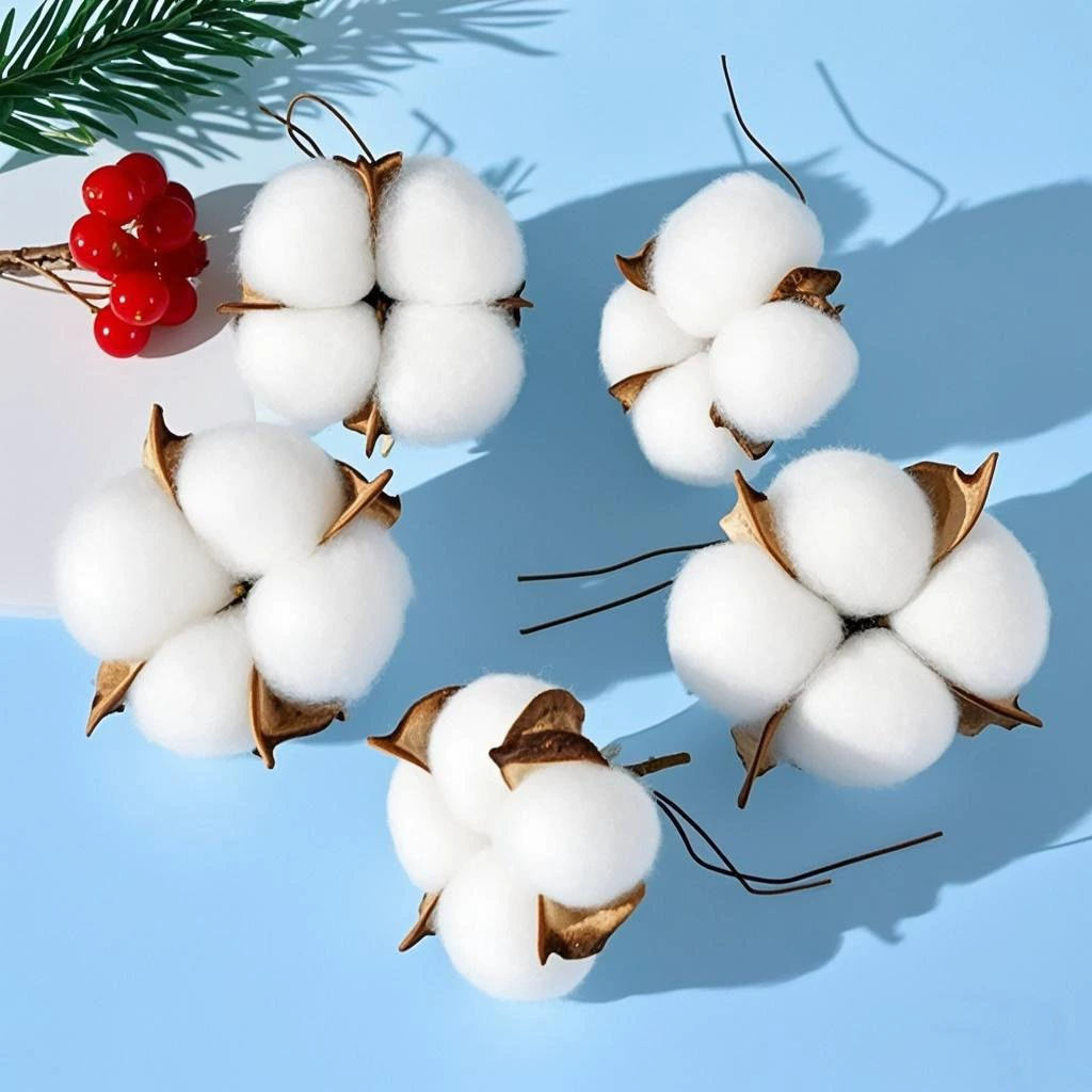 White cotton realistic decorations, flowered, wholesale, bouquet