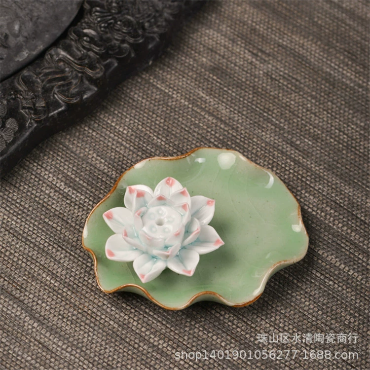 Керамическая диска из лотоса Jingdezhen диска для благовоний ароматная печь для дома украшения лотоса нити благовоний заглушка
