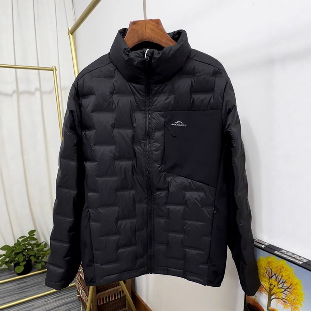 남성용 경량 다운 재킷 스탠드 칼라 방풍 가을 겨울 새로운 90 Duck Down Light Outdoor Climbing 하이킹 따뜻한 재킷