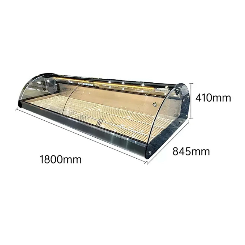 Supply of Desktop Cooked Food Marinated Vegetables Refrigerated Display Cabinet Horizontal Fruit Front and Rear Door Buffet Restaurant Small Freezer