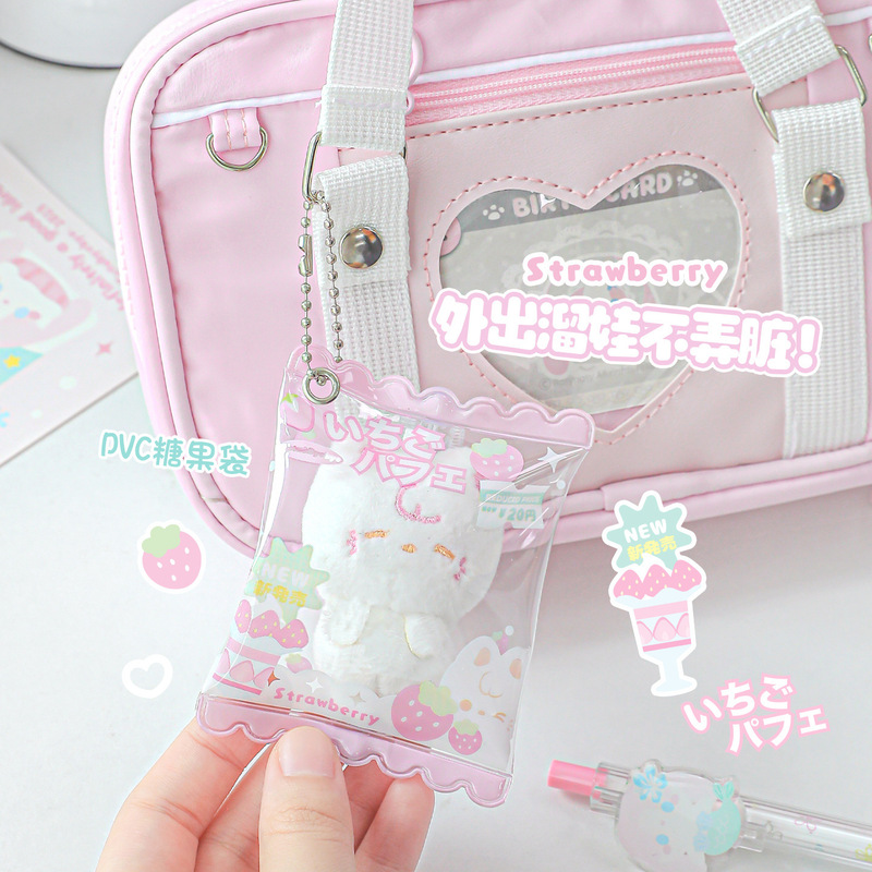 Tutu&Byebye キャンディバッグ人形ペンダント かわいいミニ鼻ペンダント 取り外し可能なぬいぐるみペンダント|undefined