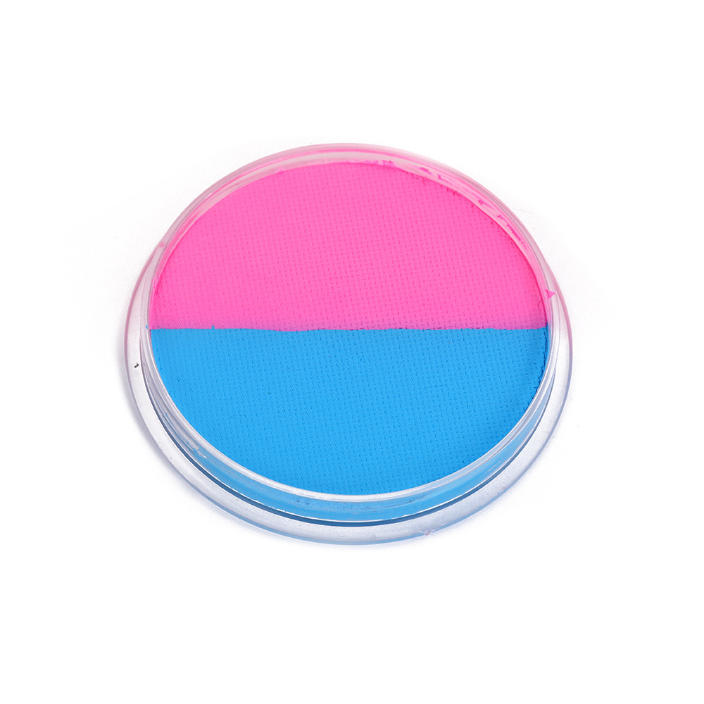 30g de gran capacidad doble color pigmento de pintura corporal soluble en agua para niños pintura facial maquillaje festivo