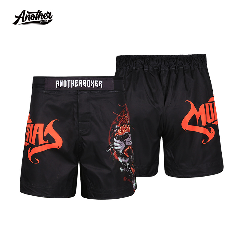 Anotherboxer's New Orange Tiger Mma Shorts Are the Same Style for Men and Women, Elastic Sports Shorts for Sanda Fighting