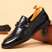 勃牛男鞋正品秋季新款男士一脚蹬驾车豆豆鞋时尚百搭软底休闲皮鞋