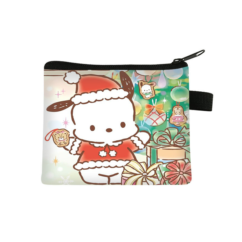 Nuevo Sanrio bolso de cambio de Navidad de alto valor facial bolso de tarjetas encantador bolso de almacenamiento de gran capacidad de moda para estudiantes primarios