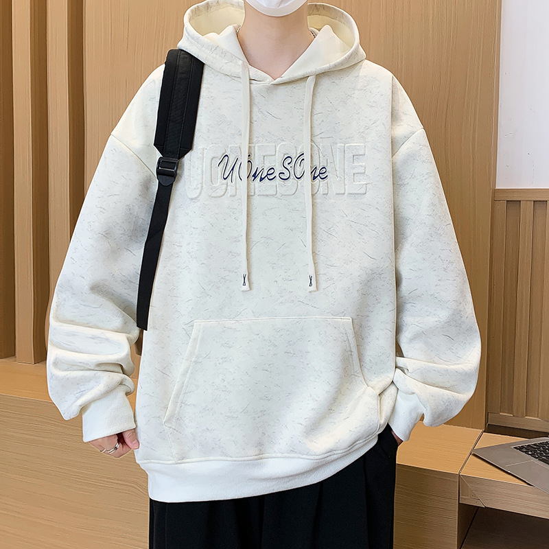 春秋季青少年连帽卫衣男孩初中高中学生潮牌帅气外套大童男装上衣|undefined