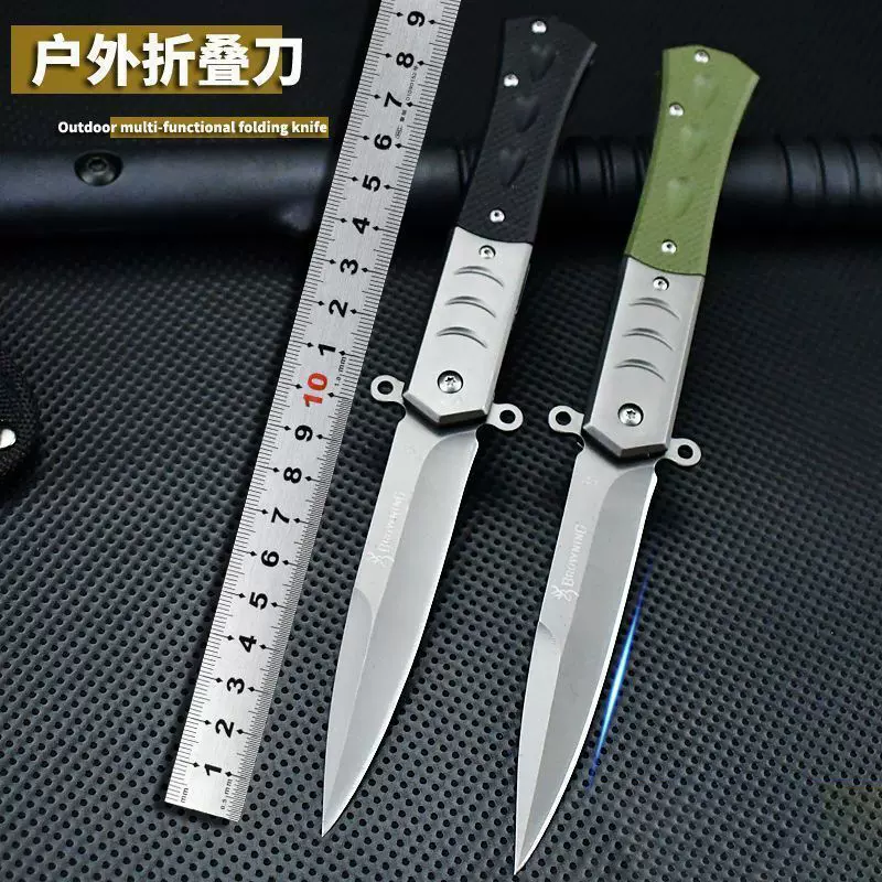 户外折叠刀锋利军工刀随身小刀高硬度野营户外刀便携刀具防身折刀