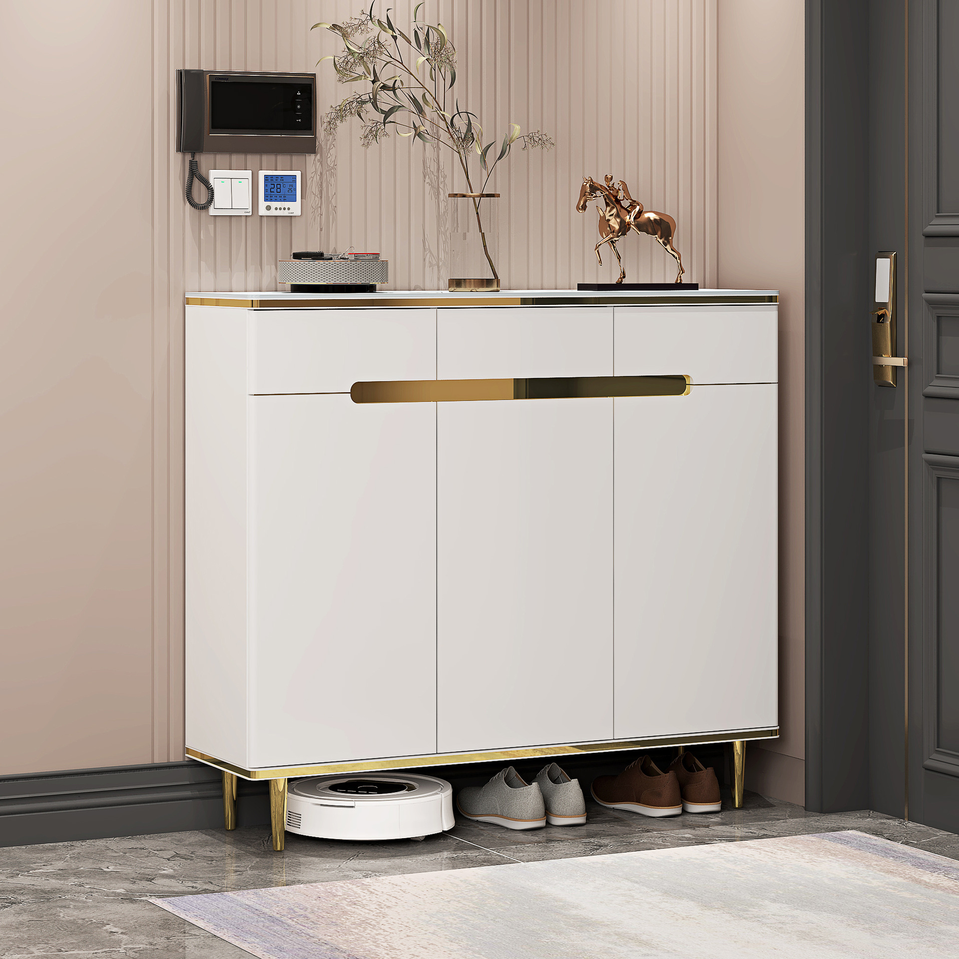 011 흰색 100 세 문, 바위 표면 100*34*108