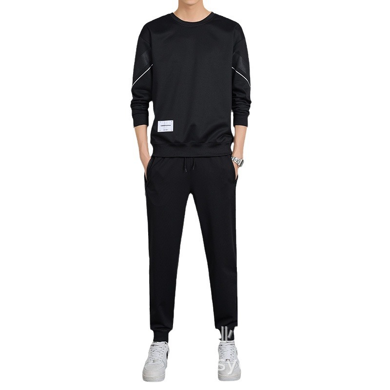 Nuevo conjunto de sudadera para otoño e invierno, conjunto deportivo de dos piezas estilo coreano, moderno, casual, versátil, corte ajustado y ligero lujo