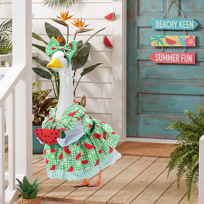 Summer Garden Goose Costumes Are Suitable for Watermelon-Shaped Outfits, Garden Patio Party Decorations, and Do Not Include the Goose Summer Garden Goose Costumes Are Suitable for Watermelon-Shaped Outfits, Garden Patio Party Decorations, and Do Not Include the Goose