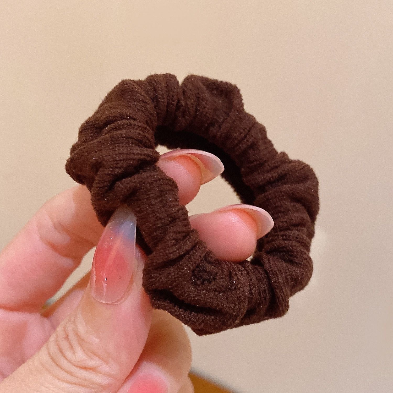 하이 포니테일 헤어 링 [다크 카레 컬러 1]