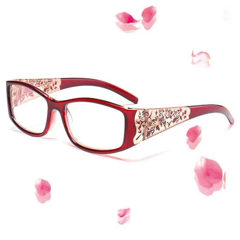 Presbyopic glasses with blue light protection for eye protection, trendy women's anti-blue light reading glasses for mobile phone use, stylish printed presbyopic glasses for men