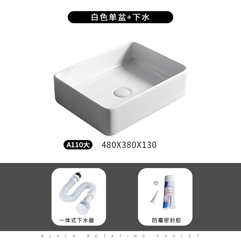 Mesa nórdica cuenca sola cuenca del hogar lavabo de cerámica Mesa cuenca baño cuadrado lavabo balcón lavabo