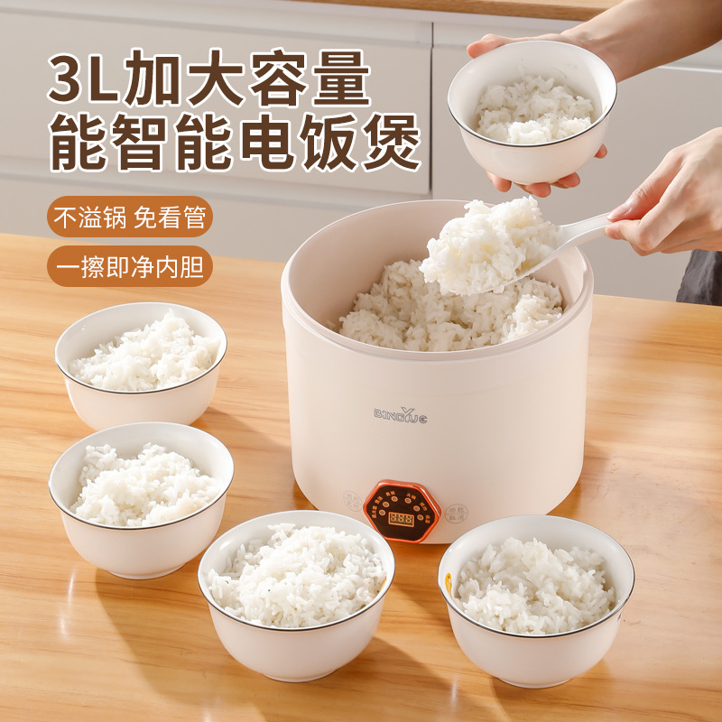 새로운 전기 밥솥 가정용 미니 밥솥 3 리터 다기능 전기 밥솥 죽 냄비 제조 업체 배송