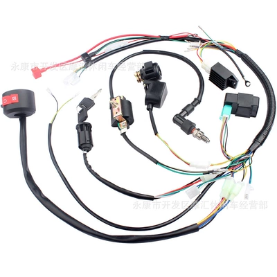 Off-Road Motorcycle Atv Four-Wheel Beach Vehicle 50-125Cc Complete Vehicle Wiring Harness Ignition System Cdi Start Switch (Power supply, ignition system accessories)