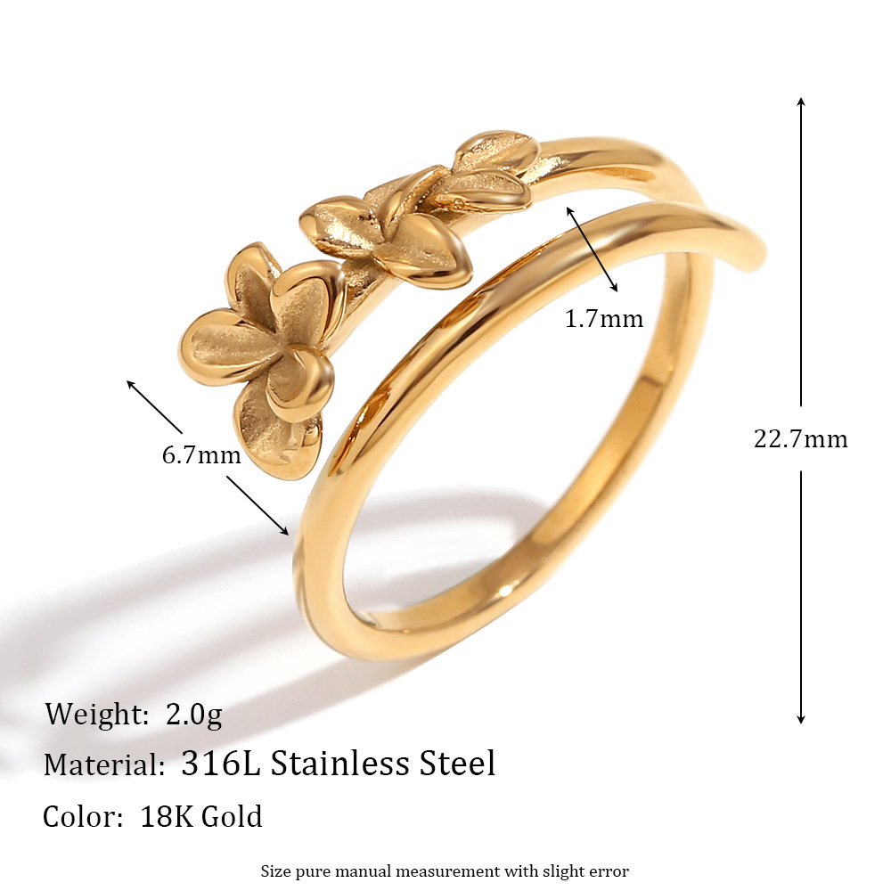 Flower Stainless Steel Ring