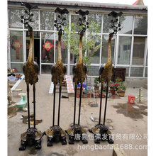铜仙鹤雕塑1.5米户外公园水池喷水青铜鹤工艺摆件