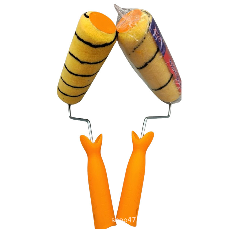 9 pulgadas de poliéster de piel de tigre un cepillo de cilindro de dibujo de pintura de pared cepillo de cilindro