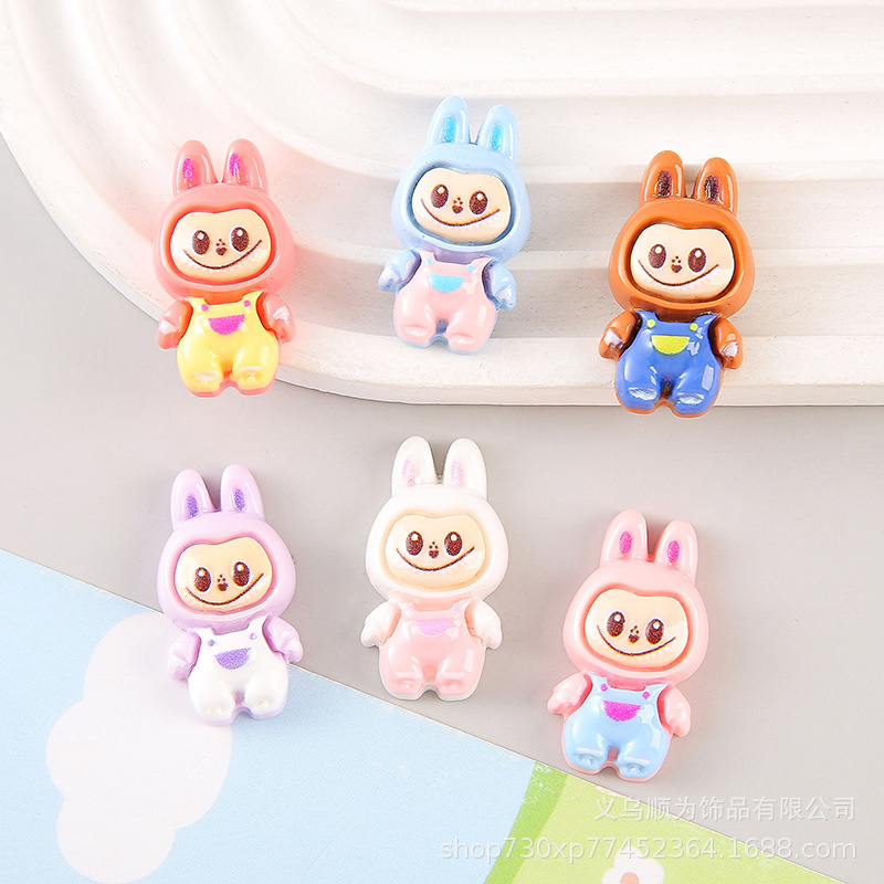 可爱拉布布diy树脂配饰发夹钥匙扣洞洞鞋儿童手套手机壳手工材料