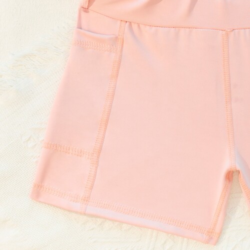 Girl's bare skin fitness short, tennis skirt, double-layer anti-lift dance pleated skirt, running breathable exercise half skirt