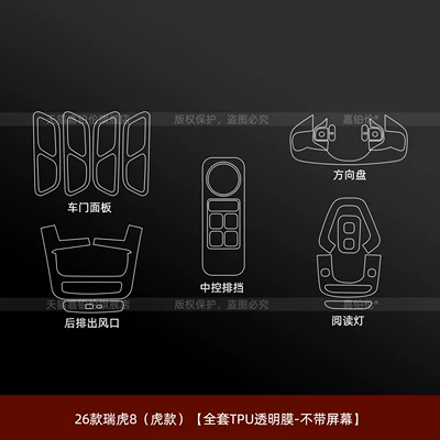 film, center console sticker, navigation screen – Car interior film - 26-models-of-tiggo-8-tiggo-version-full-set-without-dual-screens