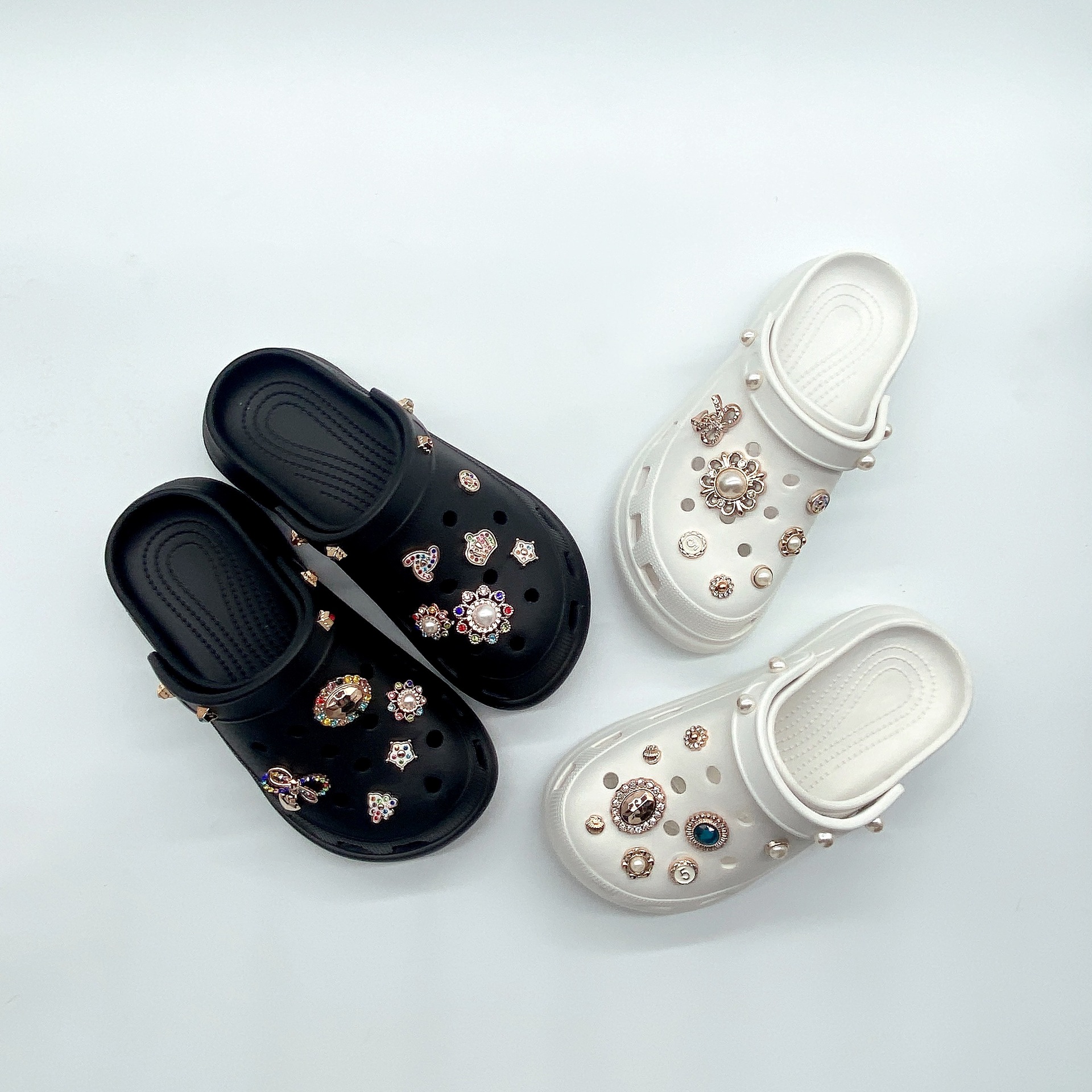 New Coros Shoes Decorative Diy Detachable Color Chain Rhinestone Bow Metal Shoe Buckle Accessories display picture 7