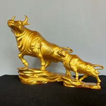 全铜牛摆件家用客厅装饰品办公桌工艺品铜牛华尔街牛中式礼品