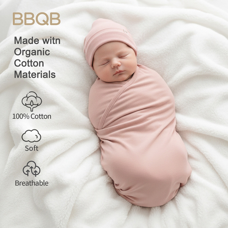 Bbqb Baby Blanket Pure Cotton Type a Baby Products Blanket Newborn Swaddle Four-Season Anti-Startle Newborn Swaddle