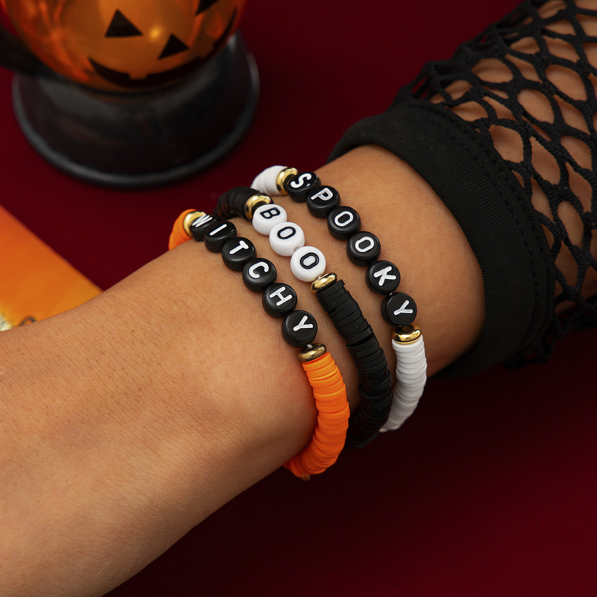 21g Weight Alloy Pendant Material Bracelets Classification CCB, Arylic, soft clay Chain Material 1 Set Quantity Festival Occasion CCB, Arylic, Alloy Material Halloween Festival Pumpkin, Bat, Ghost Pattern Women's Gender Beaded, Enamel Design Funny Style Funny Pumpkin Bat Ghost CCB Arylic Alloy Beaded Bracelets Wholesale 17