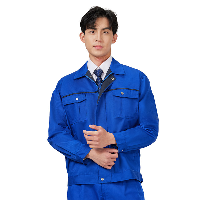 Customized Spring, Summer, Autumn and Winter Long-Sleeved Short-Sleeved Work Clothes, Factory Work Clothes, Breathable and Comfortable Cleaning and Security Work Clothes