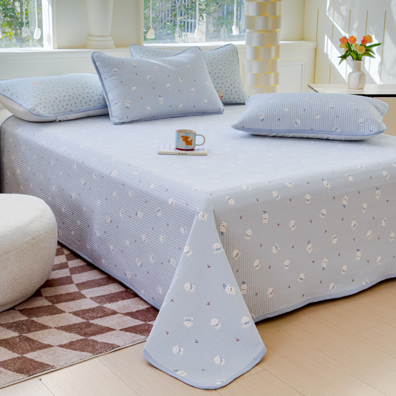 2025 nueva cubierta de cama de tatami de algodón de una sola pieza 2025 nuevo traje de tres piezas de sábanas antideslizantes de algodón universal de cuatro estaciones