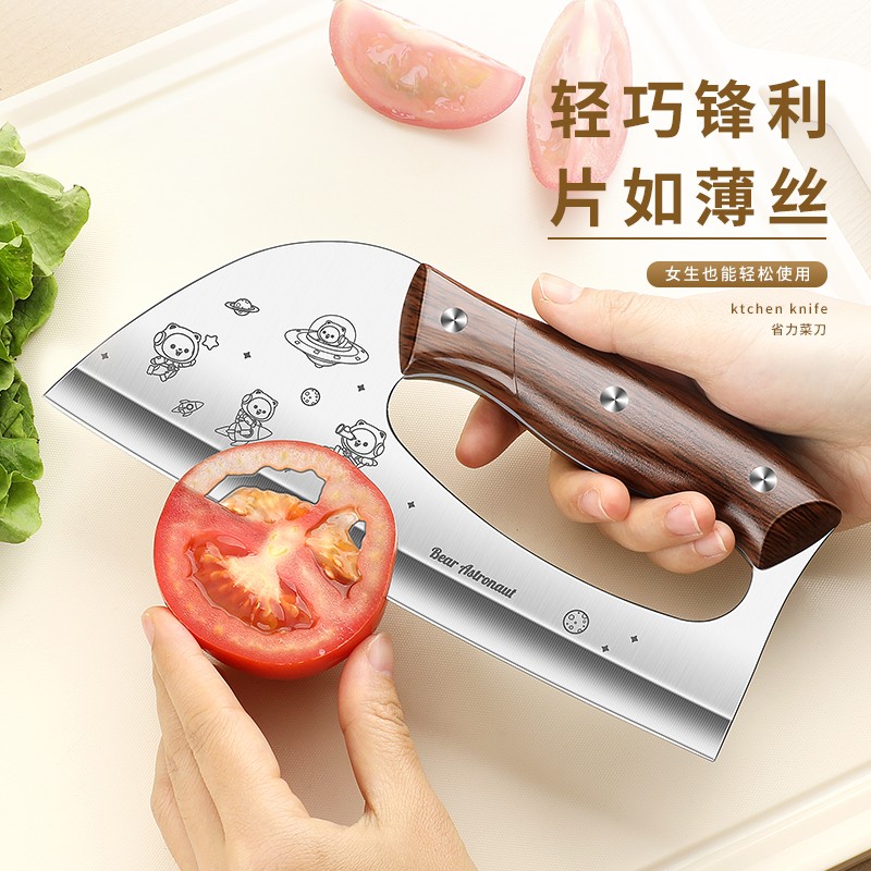 Nuevo cuchillo de ahorro de mano de mujer creativo cortador de carne forjado a mano cocina cortador súper rápido cortador de verduras doméstico