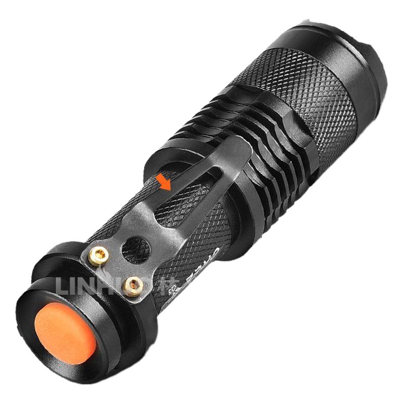 Fábrica al por mayor Q5 atenuación mini linterna SK68 de doble propósito de potencia portátil de zoom telescópico linterna