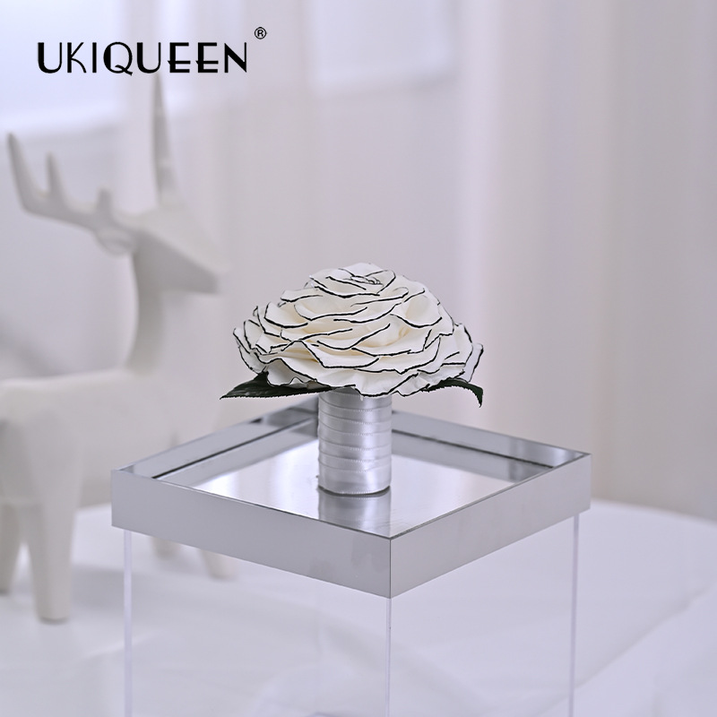 Naxi Reina eterna flor gigante espejo Rosa material acrílico confesión regalo decoración del hogar Día del Maestro