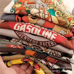 1元服半袖メンズ夏新作メンズラウンドネックプリントtシャツコットン耐摩耗ストレートタイプ人気半袖男