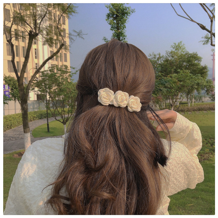 Kamelie Super Fee Sommer Neue Blume Rückseite des Kopfes Top Clip Wenig Duft Stil High-End Nische Haar Zubehör Für_voghion.com