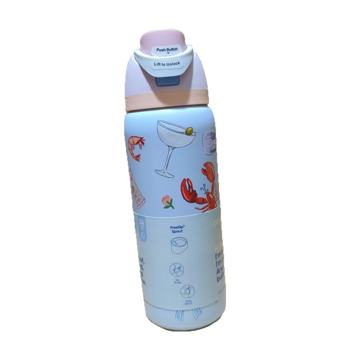 Vaso Aislado de Acero Inoxidable 304 Estilo Owala de Amazon con Asa, Botella de Agua Deportiva, Vaso de Doble Uso, Vaso para Agua, Regalo