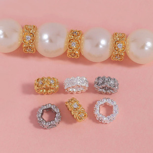 ��������ʯõ�廨����Ȧɢ��18k����ɫdiy�Ʒ����������