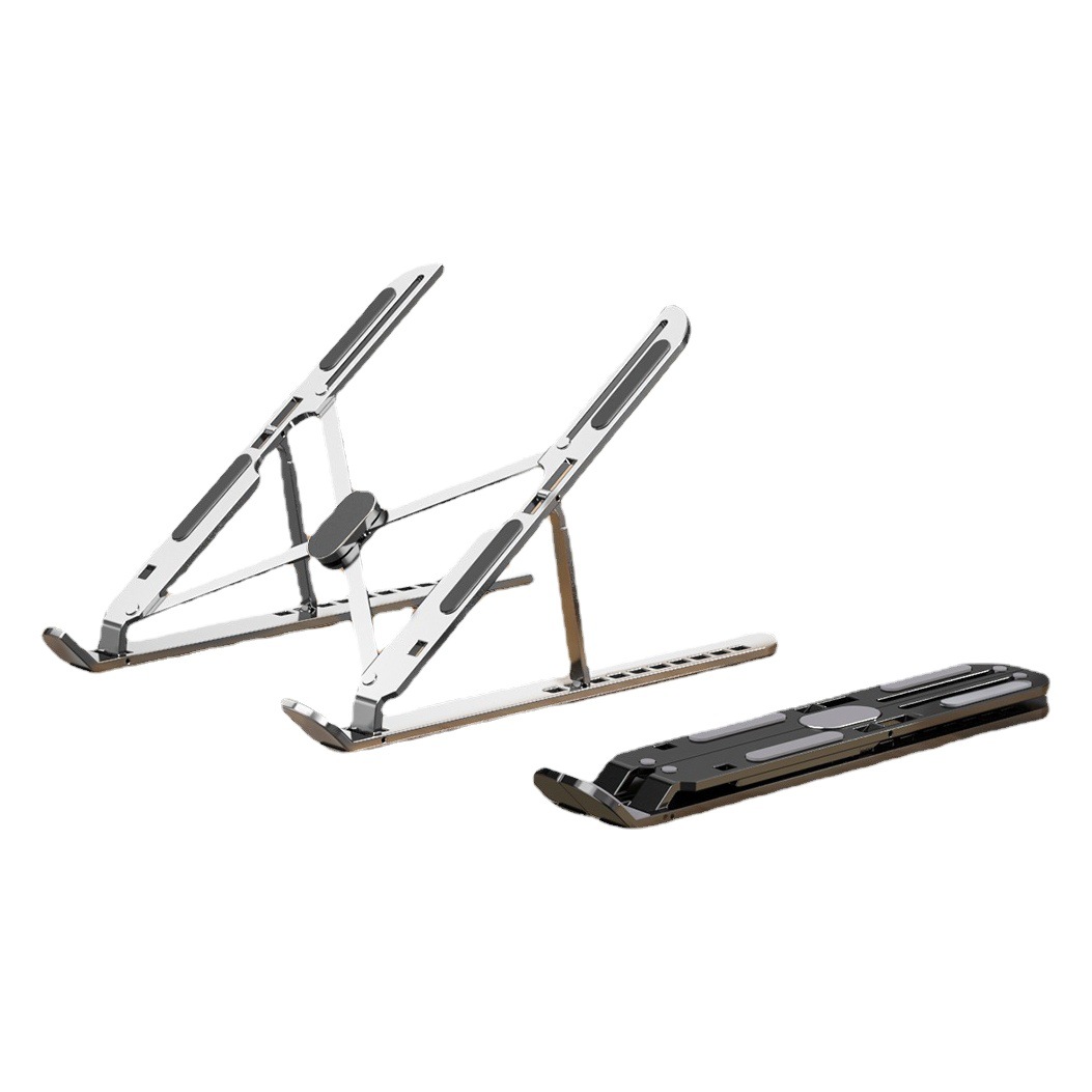 Nuevo soporte portátil estable elevación conveniente aumento de la altura aleación de aluminio soporte de la computadora plegable de metal soporte de la computadora