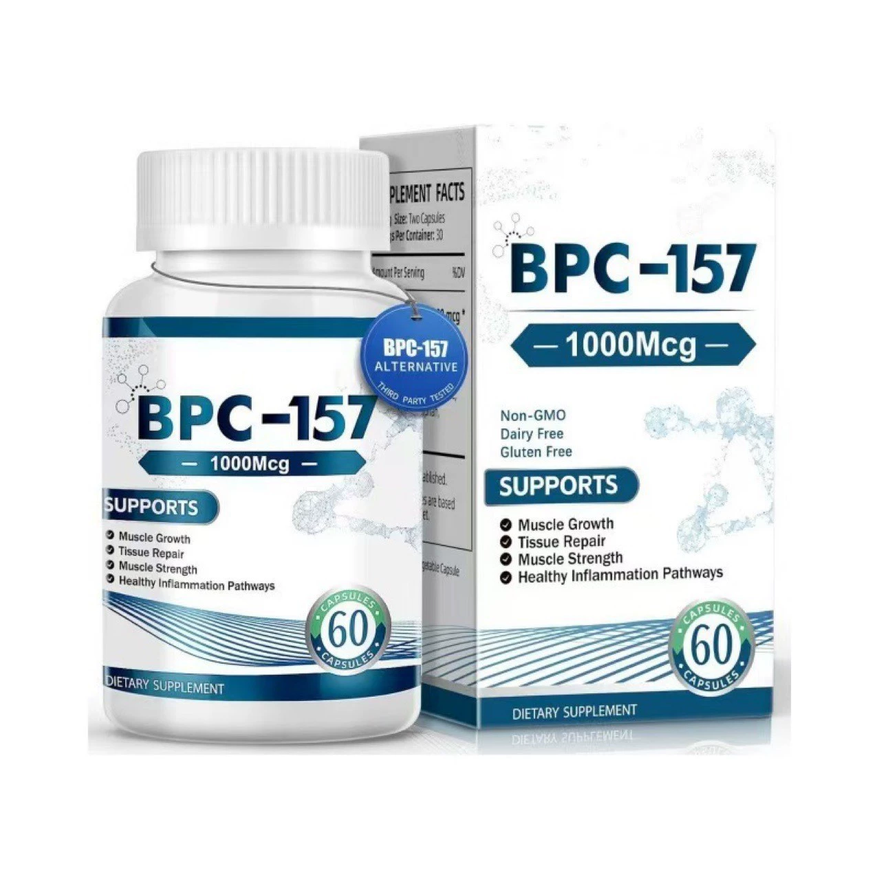 Кросс-бордерный хит продаж BPC-157 капсулы для экспорта, поддерживают восстановление мышц и тренировок, 60 капсул, поддержка OEM.