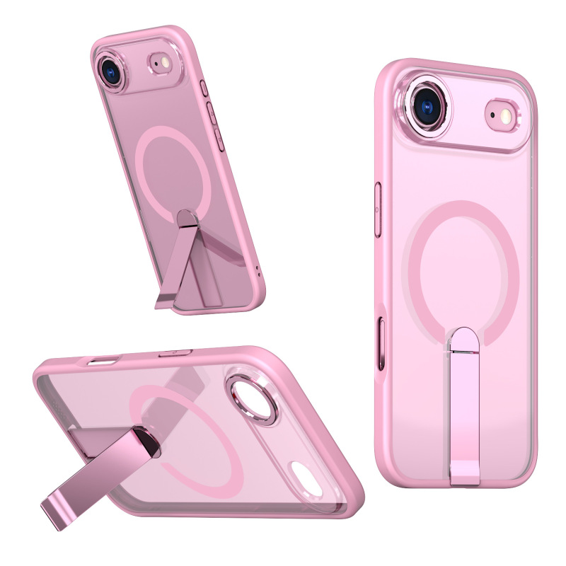 Amazon対応 iPhone17AIR 携帯電話ケース 磁気リング 垂直スタンド Apple 16Pro 落下防止保護カバー|undefined